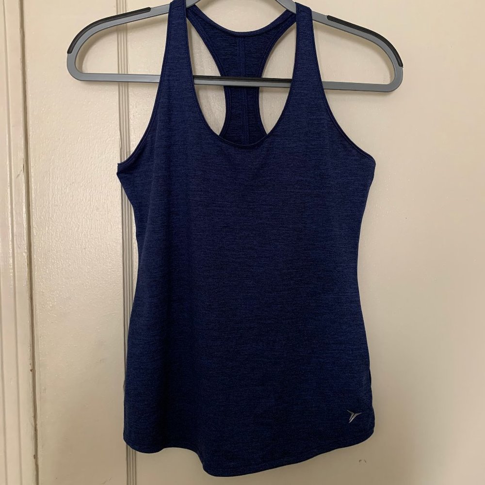 Old Navy Activewear Marled Navy color Racerback Tank S ~ EUC